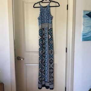 Beautiful Patterned Blue Maxi